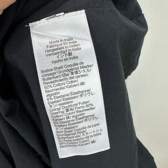 J.Crew Drop Waist Mixy Dress Midi Cotton A Line Minimalist Black Small NWT - Picture 8 of 11